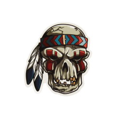 Native American Skull Custom Stickers 