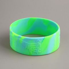 Swirled Rubber Wristbands Custom Cheap