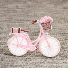 Pink Bike Custom Embroidered Patches