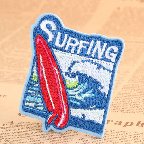 Surfing Embroidered Patches