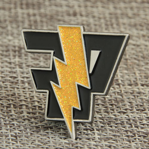 Custom Gold Lightning Pins