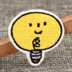 Incandescent Lamp Bulb Embroidered Patches 