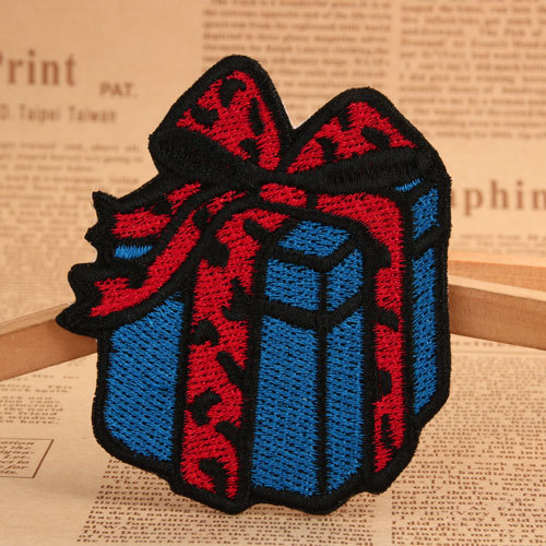 Gift Box Embroidered Patches