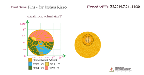 Reorder PO1908132077 Lapel Pins - for Joshua Rizzo 20191005