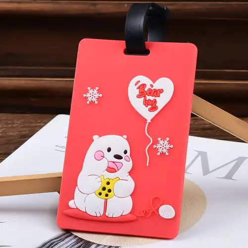 Bear Hug Custom PVC Luggage Tag Bear Hug Custom PVC Luggage Tag