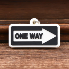 One Way Custom PVC Keychain