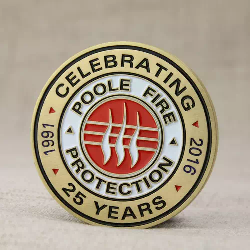 Poole Fire Protection Custom Challenge Coins