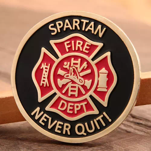 Spartan Firefighter Challenge Coins