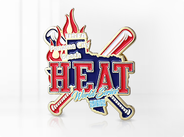 USA Panama city heat soft baseball pin custom