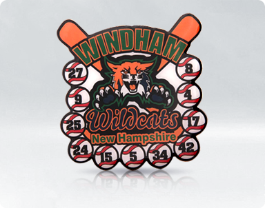 Windham wild cats baseball trading pins custom