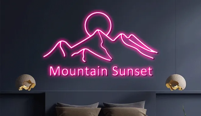 Mountain Sunset neon signs